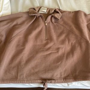 urban outfitters cropped brown crewneck hoodie